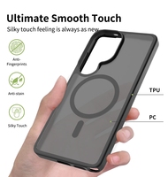 Étui de téléphone portable translucide de luxe avec anneau magnétique, sensation de peau, pour Samsung Galaxy S26 Ultra, coque de téléphone personnalisée