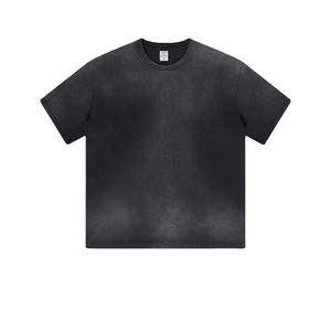 T-shirt décontracté sur mesure <span class=keywords><strong>de</strong></span> haute couture pour femmes et jeunes filles, coupe ample, imprimé par teinture, poids lourd, pour le collège - Product Image 4