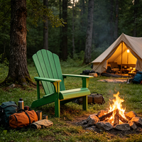 Chaises Adirondack en plastique modernes, durables, avec structure en acier, imperméables, de haute qualité, pour jardin et terrasse