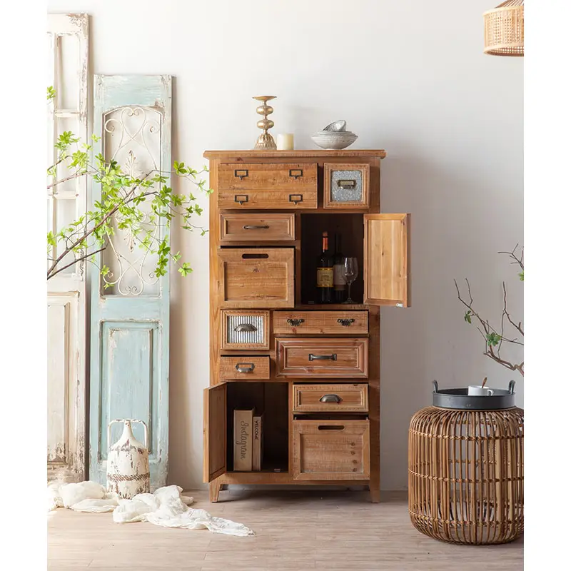Buffet de style campagnard rustique conçu antique placard en sapin armoires recyclées meubles de salon