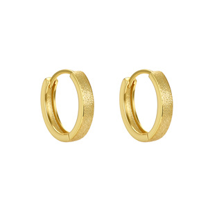 Bijoux minimalistes Boucles d'oreilles en argent sterling 925 10mm 13mm Frosted Glittering <span class=keywords><strong>Bruss</strong></span> Hoop - Product Image 4