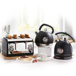 Fancy Electric <b>Kettle</b> <b>Stainless</b> <b>Steel</b> 4 Slice <b>Toaster</b> Automatic Bread <b>Toaster</b> <b>Toaster</b> <b>and</b> <b>Kettle</b> Set for Hotel - Product Image 1