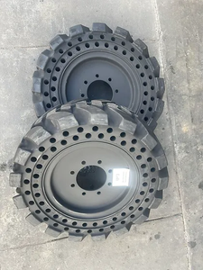 Высококачественные, 10x16,5, однотонные противоскользящие шины со стальным ободом, твердые резиновые шины для тракторного асфальтоукладчика и т. д. - Product Image 4