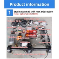 Kit de conversion complet pour voiturette de restauration à quatre roues 60V 1500W BLDC, avec contrôleur d'essieu arrière à changement de vitesse 800kg, arbres de transmission et accessoires