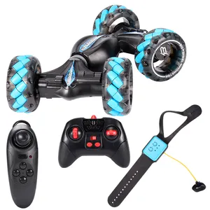 Remote Control Gesture Sensor RC Stunt Car Double-Sided 360 Rotation Off-Road Vehicle With Light And Tail Spray Toy Cars For Boy
