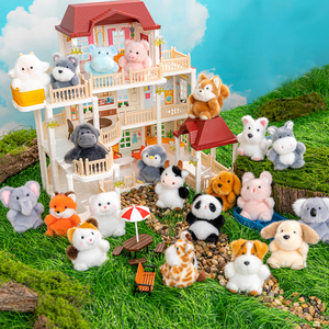 Lot <span class=keywords><strong>de</strong></span> porte-clés en peluche animaux mignons et dodus <span class=keywords><strong>de</strong></span> 10 cm, parfumés, vente directe usine, ours, <span class=keywords><strong>lapin</strong></span>, chien, panda, breloque <span class=keywords><strong>de</strong></span> sac, cadeau pour enfants - Product Image 4