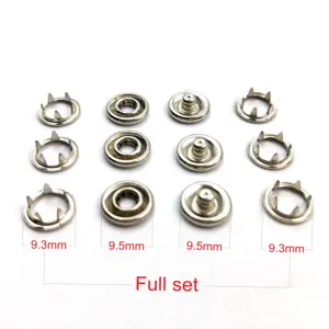 Wholesale 9.5mm hollow metal prong snap button pearl snap buttons for clothing