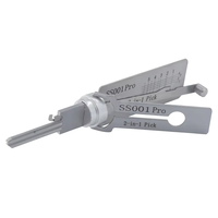 Juego de ganzúas y decodificadores Lishi 2 en 1 (modelos SS001 SS002 SS003) plateado