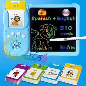 Tarjetas de Memoria en Inglés y Español para Niños, Pizarra de <span class=keywords><strong>Dibujo</strong></span> para Niños Pequeños, Juguetes Sensoriales para Niños con Autismo - Product Image 1