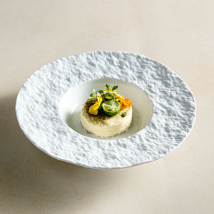 مورد مطاعم طعام راقية غسالة صحون آمنة أطباق طعام سيراميك مبتكرة موضة رخامية فاخرة معكرونة طبق حساء 10 بوصة - Product Image 3