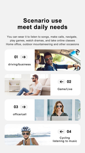 Nuevas Gafas Inteligentes 2025 con Control de Música y Llamadas, Asistente de Voz, Captura de Fotos, Resistencia al Agua IPX-<span class=keywords><strong>4</strong></span>, Carga Magnética, <span class=keywords><strong>4</strong></span> Horas de Reproducción - Product Image 5