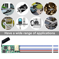 Interrupteur à distance sans fil Qiachip KR1201MINI2-4 1 canal, relais 433Mhz 3V-5V, module récepteur RF miniature, interrupteur lumineux LED