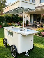 Chariot de vente de crème glacée, chariot mobile de crème glacée, chariot de crème glacée à vélo