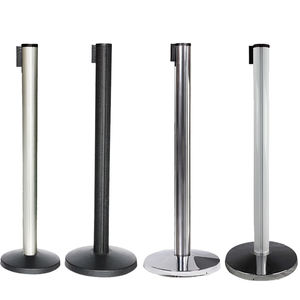 All'ingrosso barriera al traffico dell'hotel in 2 pezzi, in velluto nero nero, corda intrecciata, in cemento rosa, montante per il controllo della folla - Product Image 1