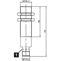 Capteur de proximité inductif INS-M18-B08PS-B3 pour connexion par câble PVC et prise, et intégration facile dans les systèmes existants