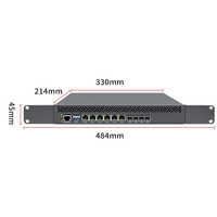 Servidor de 1U para Montaje en Rack, 6 Puertos LAN, PfSense, OPNsense, 4 Puertos SFP/SFP+, DDR4, Red Intel Atom C3758, C3808, C3958, Router, Firewall