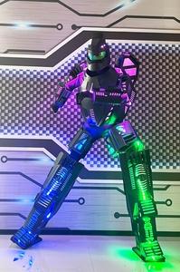 Disfraz de Robot LED para Adultos, Material de Seda/Algodón, para Espectáculos, <span class=keywords><strong>Flamenco</strong></span>, Ballet, Fiestas y Eventos, Éxito de Ventas Global - Product Image 4