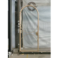 Vente en gros d'usine de portes cintrées en aluminium insonorisées design d'intérieur résidentiel pour le hall extérieur d'appartement de supermarché