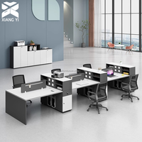 Postes de travail modulaires en bois pour 4, 6 ou 8 personnes, bureaux de conception moderne avec cloisons, source directe