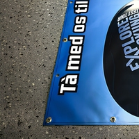 Bannière en vinyle durable pour l'extérieur avec impression personnalisée pour la promotion d'événements et la publicité extérieure à grande échelle