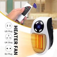 350W Chauffage Portable Chauffage Électrique Plug in Mur Chambre Chauffage Appareil Domestique Chauffage Poêle Mini Radiateur À Distance Réchauffeur Machine