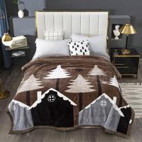 Couverture en flanelle tricotée Pierre Cardin 100% polyester, motif floral et dessin animé, textile de maison