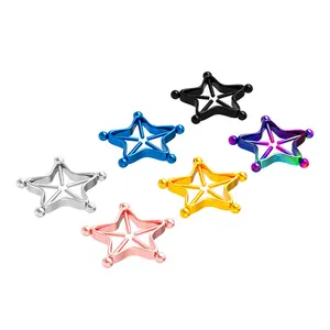 Breloque en acier inoxydable 316L, anneau de mamelon réglable en forme d'étoile à cinq branches, vis sans Piercing, anneaux de mamelon, bijoux de corps - Product Image 1