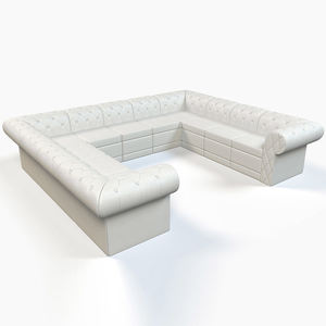 <span class=keywords><strong>Sofa</strong></span> Booth Chesterfield Berlapis Kulit PU Hitam dengan Kancing Tufted |   Tempat Duduk Bentuk U untuk <span class=keywords><strong>KTV</strong></span>, Bar, Klub Malam & Restoran - Product Image 2