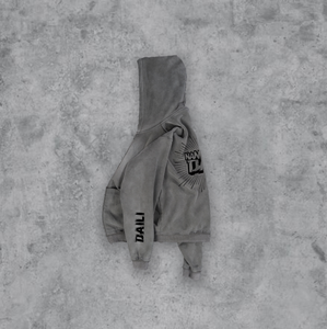 Sudaderas con capucha con logotipo estampado personalizado ecológico con cremallera de gran tamaño y peso pesado de calidad de lujo en blanco lavado de 100% algodón para hombre - Product Image 3