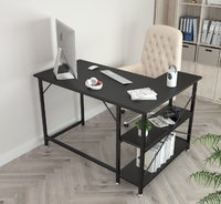 Bureau d'écriture et d'ordinateur moderne et contemporain personnalisable avec cadre en métal bureau d'étude en bois pour chambre à coucher, maison et bureau