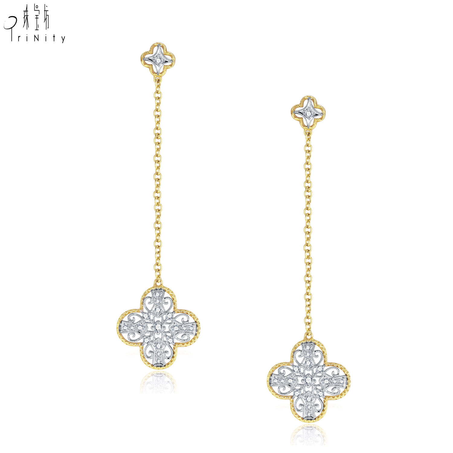 ทองคำขาว 18K และทองคำเหลือง