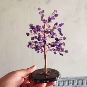 <b>Crystal</b> <b>Chip</b> Money Tree Desk Ornament Feng Shui Office Decor Single Piece Irregular Shape East China Sea Origin - Product Image 2