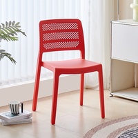 Chaises de salle à manger modernes pour restaurant, en plastique épais, style nordique minimaliste, en PP, portables