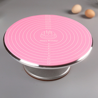 Haute vitesse révolution gâteau plateau tournant support métal acier inoxydable gâteau décoration outils résine alliage acier ensemble numéroté en forme de gâteau