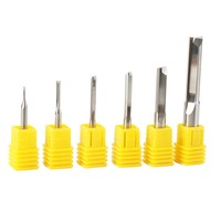Mata Bor Router Karbida Padat Berkualitas Tinggi 5A 2-Sisi Tajam 3.175mm 12.7mm 3-Pisau Pemotong Penggilingan 55HRC OEM/ODM untuk Pengerjaan Kayu