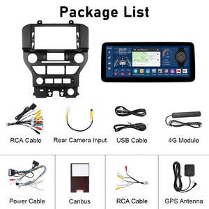 Podofo 12.3 ''IPS écran 8 cœurs CarPlay Android pour <span class=keywords><strong>Ford</strong></span> <span class=keywords><strong>Mustang</strong></span> 2015-2020 autoradio Android Auto/GPS/WiFi/4G/DSP OEM usine - Product Image 6