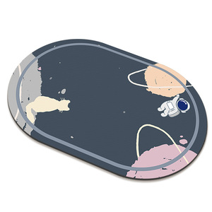 Alfombra de Baño de Tierra de Diatomeas con Diseño de Conejo de Dibujos Animados, Rectangular, Absorbente, Antideslizante, de Secado Rápido, para Baño, Cocina, Inodoro - Product Image 5