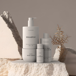 Пустые высококачественные 250 мл 300 мл 500 мл матовые голые серо-КОРИЧНЕВЫЕ БУТЫЛКИ для мытья рук шампунь кондиционер бутылка с насосом - Product Image 4