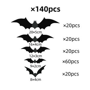 Cross-border Halloween <b>Decoration</b> Supplies Black Bat Stickers 3D Three-dimensional Bat <b>Party</b> <b>Decoration</b> Scene <b>Wall</b> Stickers - Product Image 5
