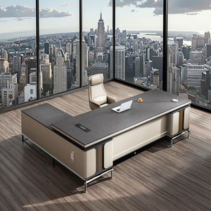 ชุดโต๊ะสำนักงานสำหรับผู้บริหารรูปตัวแอลโต๊ะเจ้านายทำจากไม้สำหรับซีอีโอเฟอร์นิเจอร์เชิงพาณิชย์ออกแบบได้ตามต้องการ - Product Image 5