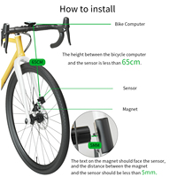 Bikevee 2.2 Inci Komputer Sepeda Berkabel IPX6 Speedometer Tahan Air Lampu Latar 4 Halaman Data Dudukan Stang Sepeda