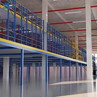 Entrepôt commercial à structure en acier avec plateforme en acier pour l'extension du stockage et l'aménagement de l'entrepôt d'usine