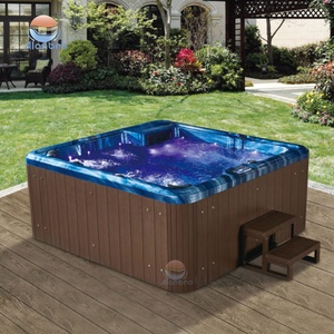 <span class=keywords><strong>Bain</strong></span> à remous carré pour 6 personnes Jacuzzi extérieur Luxe Sexy Hydro Massage Balboa <span class=keywords><strong>Bain</strong></span> à remous en acrylique pour <span class=keywords><strong>jardin</strong></span> - Product Image 2