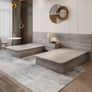 Высококачественные настраиваемые гостиничные кровати, пятизвездочная деревянная кровать и прикроватная тумбочка, оптовая продажа с фабрики - Product Image 3