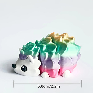 Modèle de jouet pour enfants unisexe imprimé en 3D, hérisson créatif articulé, décoration mobile, animalier tendance en PLA, pour les 7-12 mois - Product Image 5