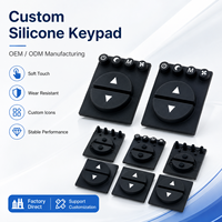 Boutons en caoutchouc silicone personnalisés pour panneau de commande de machines, clavier conducteur résistant à l'usure, fabricant