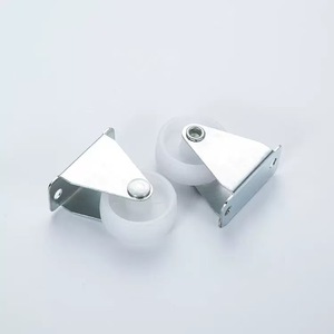 Fixed Caster White <b>Plastic</b> 1 Inch Plate Mount Easy Installation Furniture Accessories - Product Image 4