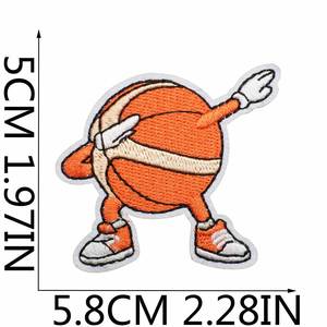 Nouveau Patch thermocollant brodé à motif de basketball, nœud, cœur et ballon pour la décoration de chapeaux et de sweats à capuche - Product Image 2