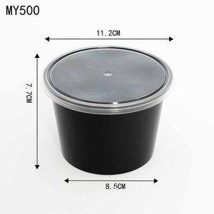 Boîte à lunch ronde, récipient alimentaire compatible micro-ondes avec couvercle anti-fuite pour le bureau, l'école, la préparation des repas, boîte <span class=keywords><strong>bento</strong></span> - Product Image 5