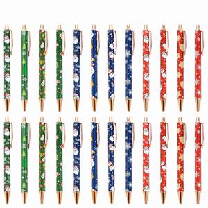 Cute Christmas Press <b>Pen</b> - Festive Holiday <b>Gift</b>, Cartoon Design, Bulk Promotional <b>Pens</b> for Holiday Giveaways - Product Image 2